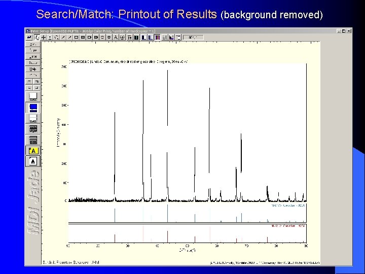 Search/Match: Printout of Results (background removed) 