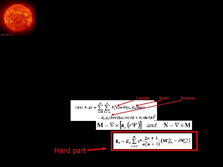 Mie scattering An exact scattering solution for homogeneous spherical particles. Derivation not too difficult