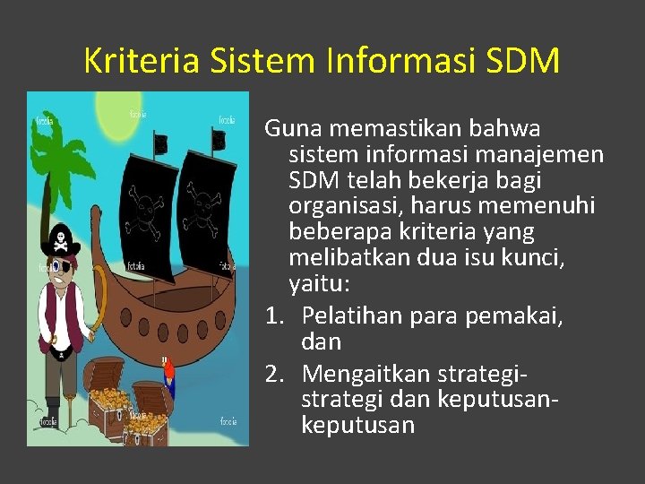 Kriteria Sistem Informasi SDM Guna memastikan bahwa sistem informasi manajemen SDM telah bekerja bagi
