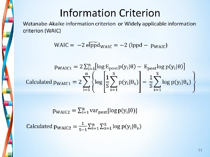 Information Criterion 11 