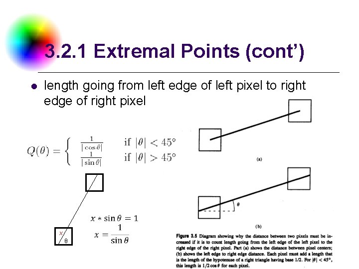 3. 2. 1 Extremal Points (cont’) l length going from left edge of left