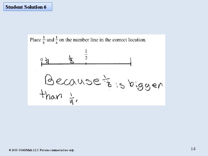 Student Solution 6 © 2018 OGAPMath LLC. For non-commercial use only. 14 