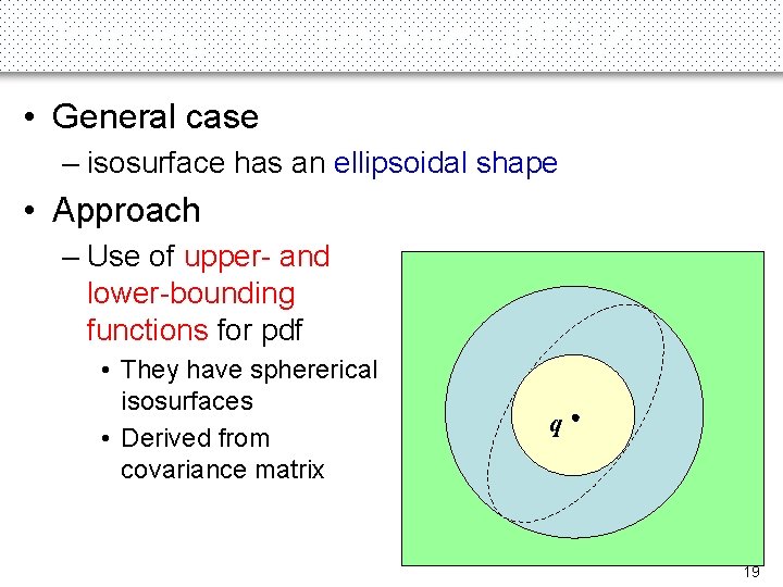 Bounding-Function-Based (BF) (2) • General case – isosurface has an ellipsoidal shape • Approach