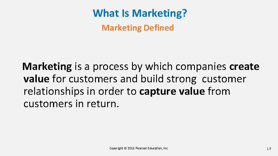 What Is Marketing? Marketing Defined Marketing is a process by which companies create value