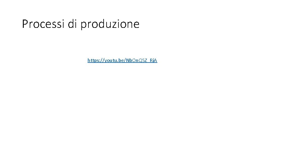 Processi di produzione https: //youtu. be/Nb. On. QSZ_Rj. A 