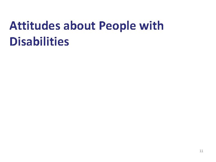 Attitudes about People with Disabilities 11 