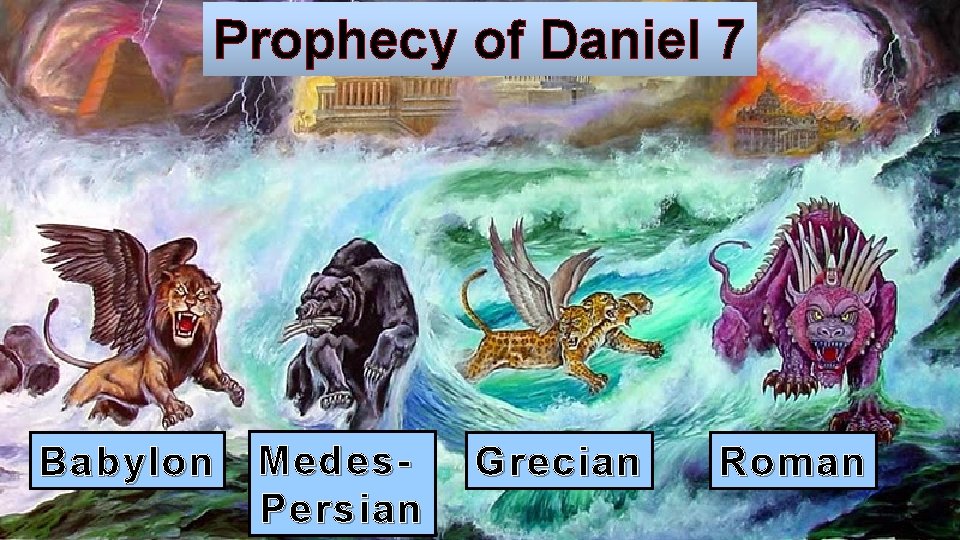 Prophecy of Daniel 7 Babylon Medes. Persian Grecian Roman 