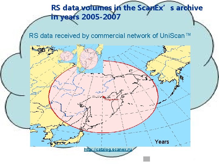 RS data volumes in the Scan. Ex’s archive in years 2005 -2007 RS data