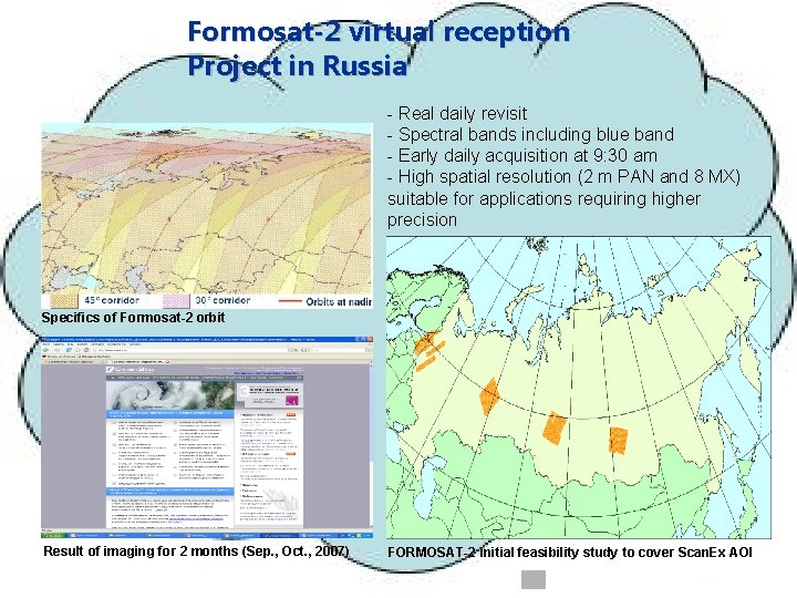 Formosat-2 virtual reception Project in Russia - Real daily revisit - Spectral bands including