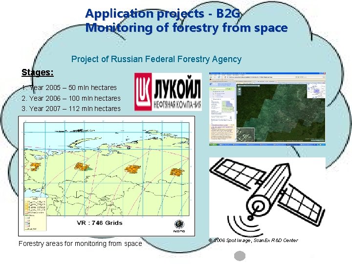 Application projects - B 2 G Monitoring of forestry from space Project of Russian