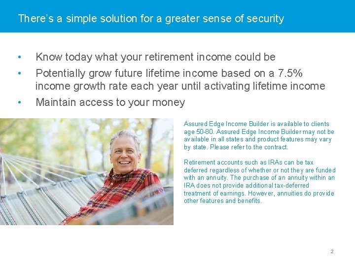 There’s a simple solution for a greater sense of security • • • Know