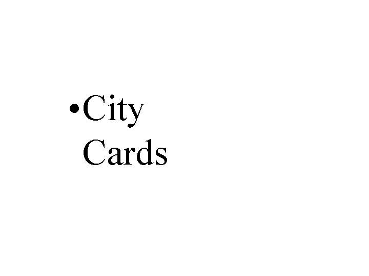  • City Cards 