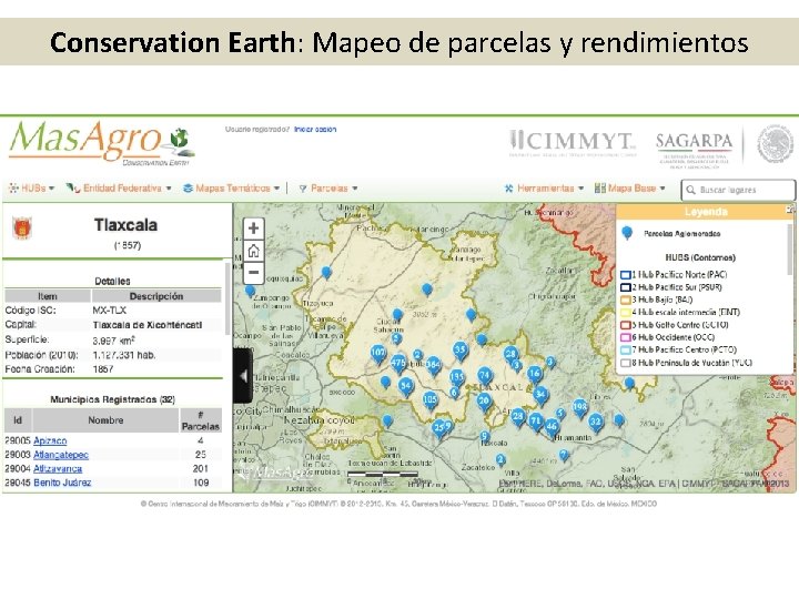 Conservation Earth: Mapeo de parcelas y rendimientos 