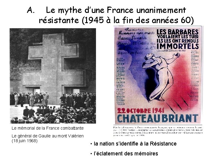 A. Le mythe d’une France unanimement résistante (1945 à la fin des années 60)
