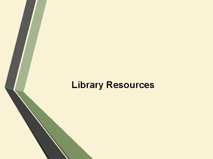 Library Resources 