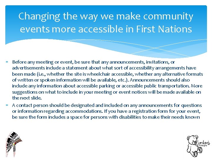 Changing the way we make community events more accessible in First Nations Before any