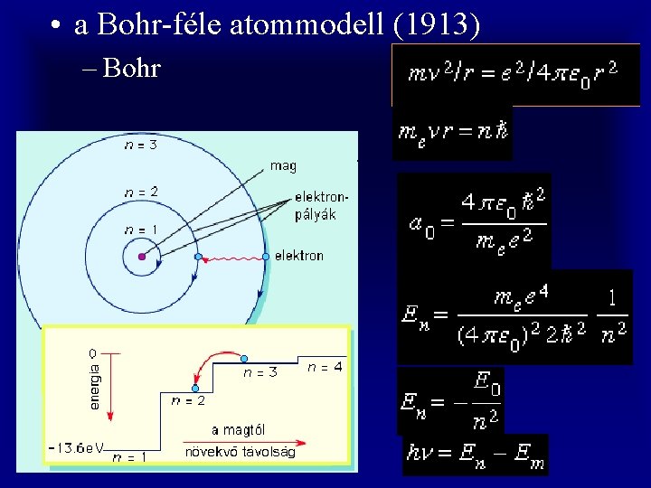  • a Bohr-féle atommodell (1913) – Bohr 