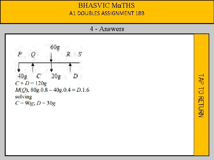 BHASVIC MαTHS A 1 DOUBLES ASSIGNMENT 18 B 4 - Answers 