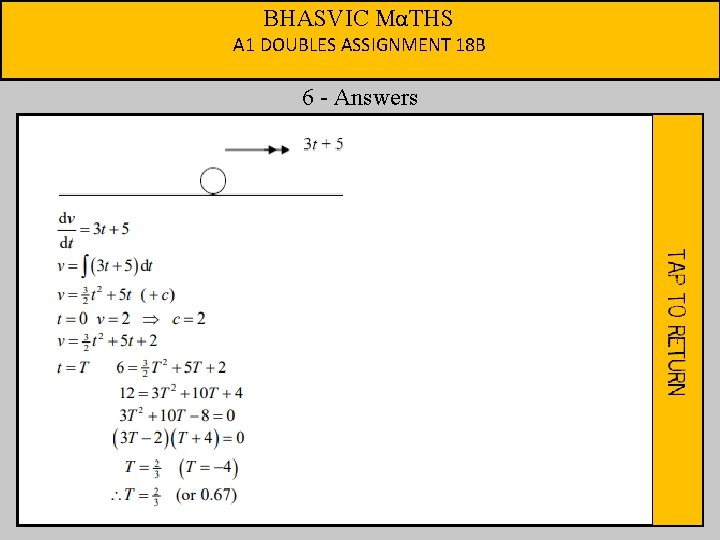 BHASVIC MαTHS A 1 DOUBLES ASSIGNMENT 18 B 6 - Answers 