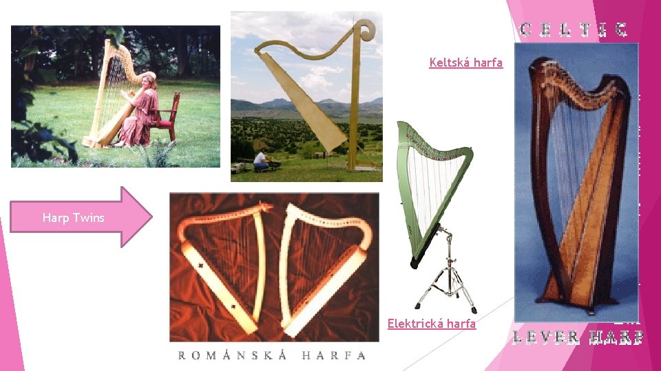 Keltská harfa Harp Twins Elektrická harfa 