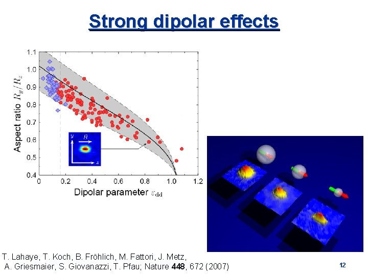Strong dipolar effects T. Lahaye, T. Koch, B. Fröhlich, M. Fattori, J. Metz, A.