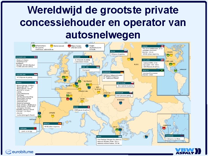Wereldwijd de grootste private concessiehouder en operator van autosnelwegen 