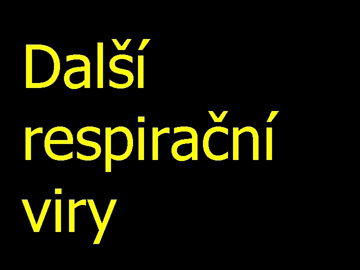 Další respirační viry 