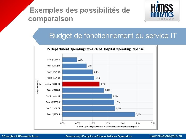 Exemples des possibilités de comparaison Budget de fonctionnement du service IT © Copyright by