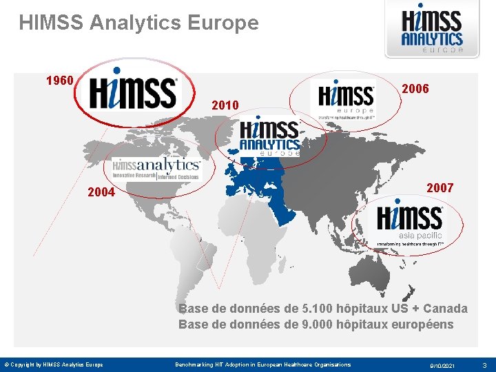 HIMSS Analytics Europe 1960 2006 2010 2007 2004 Base de données de 5. 100