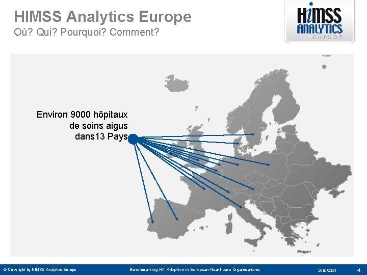 HIMSS Analytics Europe Où? Qui? Pourquoi? Comment? Environ 9000 hôpitaux de soins aigus dans