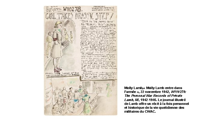 Molly Lamb, « Molly Lamb entre dans l’armée » , 22 novembre 1942, W