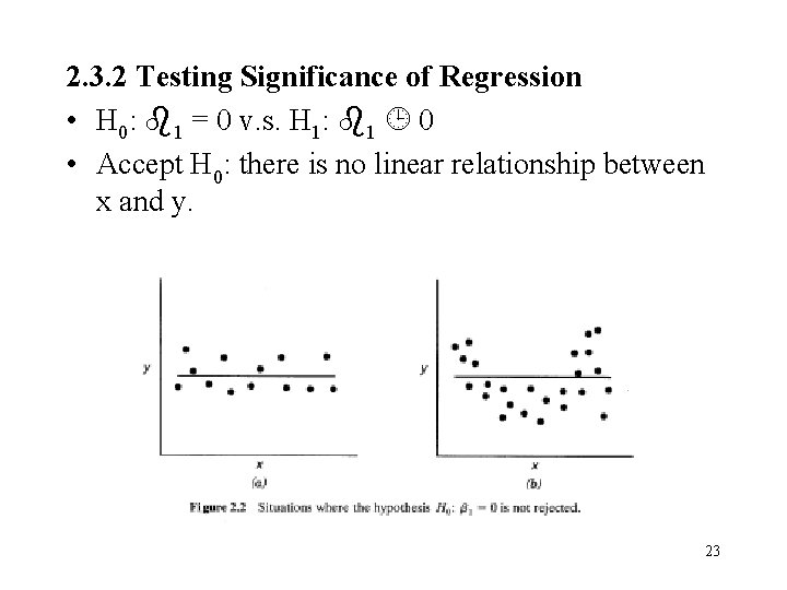 2. 3. 2 Testing Significance of Regression • H 0: 1 = 0 v. 2. 3. 2 Testing Significance of Regression • H 0: 1 = 0 v.