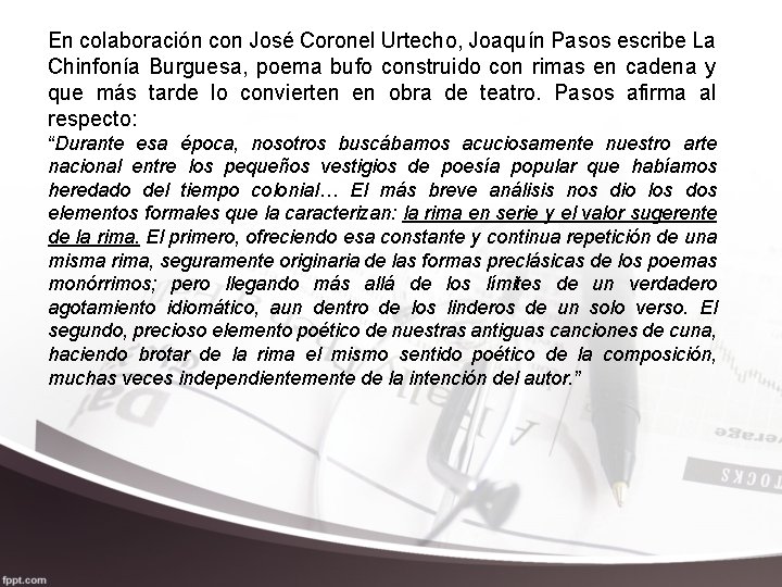 En colaboración con José Coronel Urtecho, Joaquín Pasos escribe La Chinfonía Burguesa, poema bufo