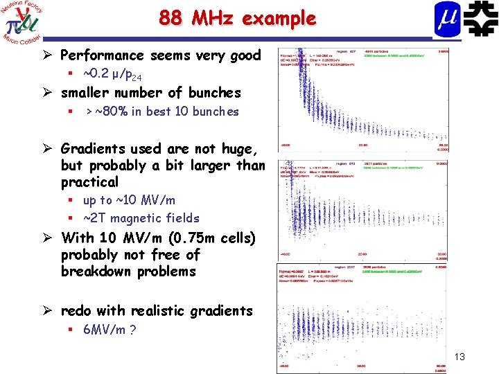 88 MHz example Ø Performance seems very good § ~0. 2 μ/p 24 Ø