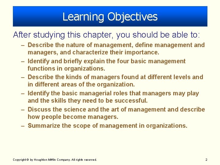 CHAPTER 1 Managing and the Managers Job Power