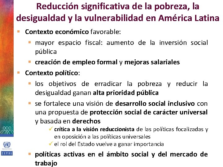 Reduccin de la pobreza y vulnerabilidad como va