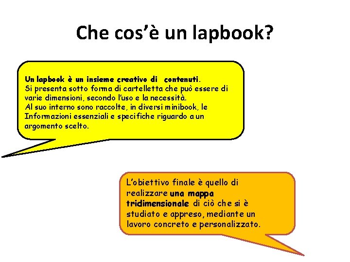 Che cos’è un lapbook? Un lapbook è un insieme creativo di contenuti. Si presenta