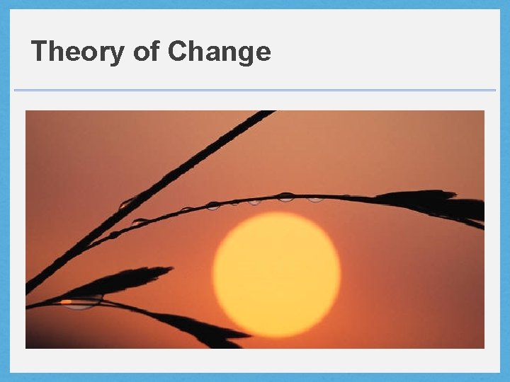 Theory of Change 