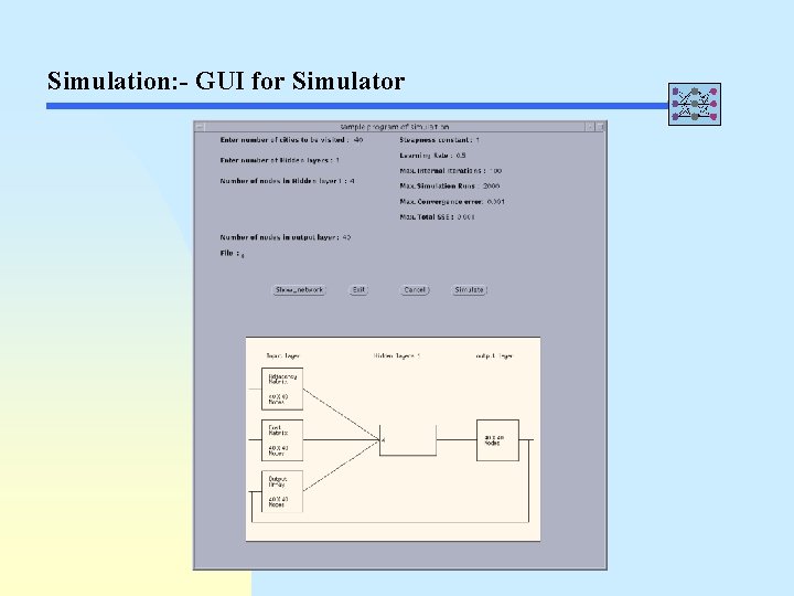 Simulation: - GUI for Simulator 