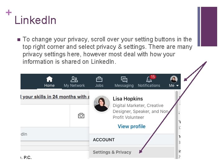 + Linked. In n To change your privacy, scroll over your setting buttons in + Linked. In n To change your privacy, scroll over your setting buttons in