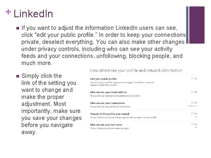 + Linked. In n If you want to adjust the information Linked. In users + Linked. In n If you want to adjust the information Linked. In users
