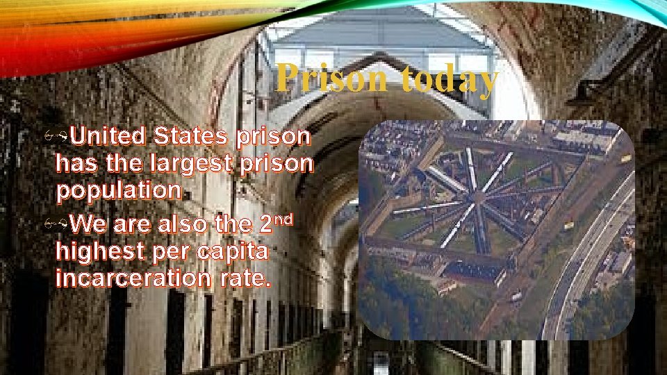 Prison today United States prison has the largest prison population We are also the