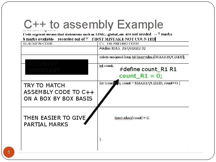 C++ to assembly Example ACCURACY IMPORTANT TRY TO MATCH ASSEMBLY CODE TO C++ ON C++ to assembly Example ACCURACY IMPORTANT TRY TO MATCH ASSEMBLY CODE TO C++ ON