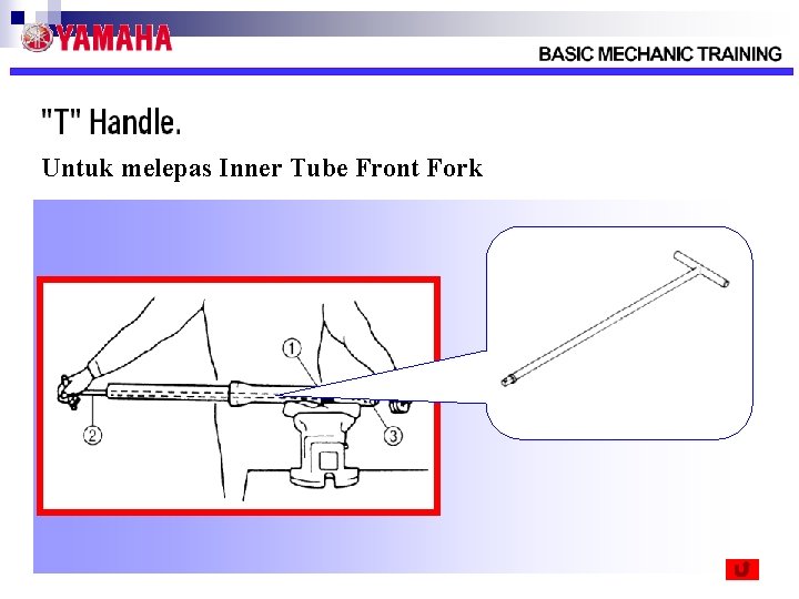 Untuk melepas Inner Tube Front Fork 