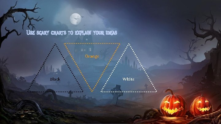 Use scary charts to explain your ideas Orange Black White 
