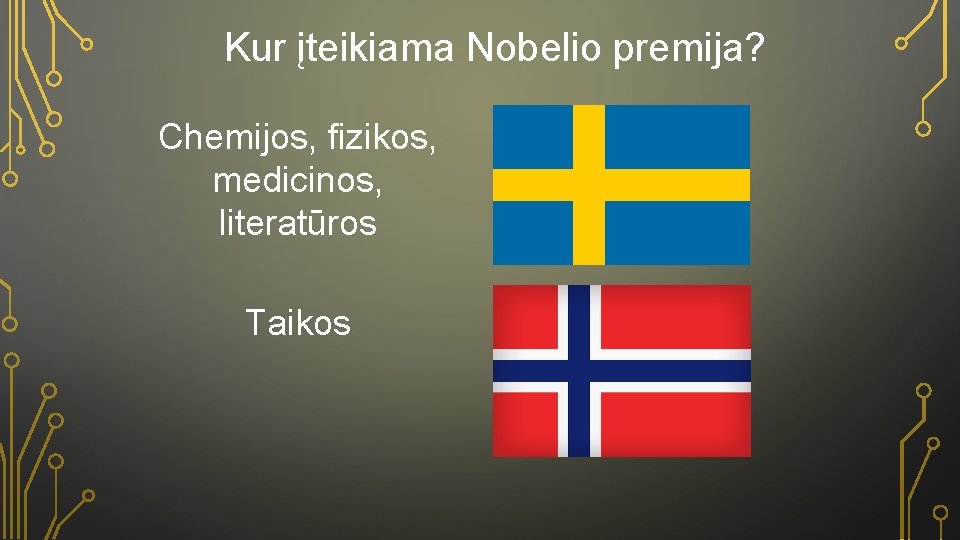 Kur įteikiama Nobelio premija? Chemijos, fizikos, medicinos, literatūros Taikos 