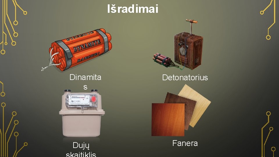 Išradimai Dinamita s Dujų Detonatorius Fanera 