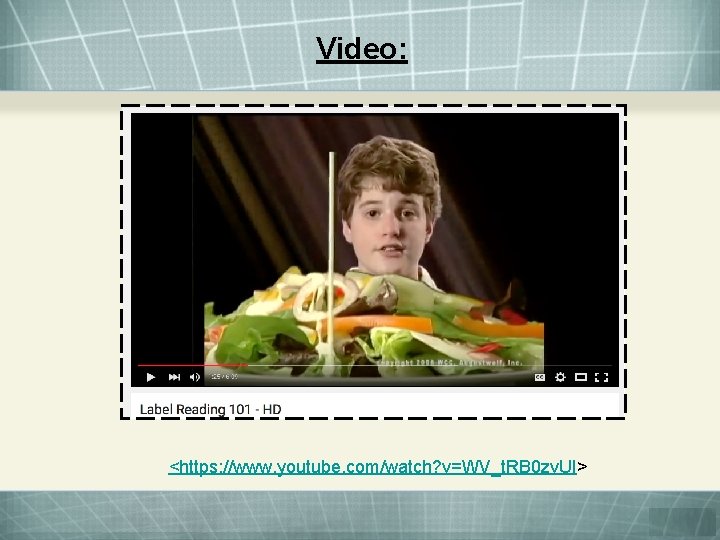 Video: <https: //www. youtube. com/watch? v=WV_t. RB 0 zv. UI> 