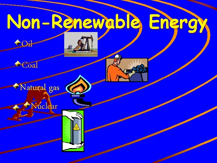 Non-Renewable Energy Oil Coal Natural gas Nuclear 