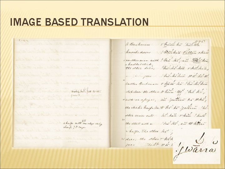 IMAGE BASED TRANSLATION 